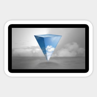 Blue Clouds Prism Sticker